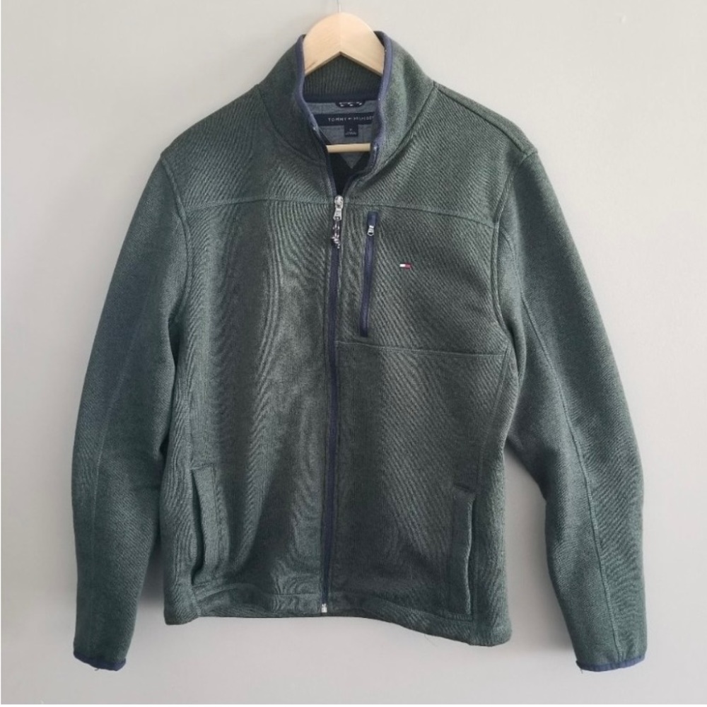 Tommy Hilfiger full zip green jacket